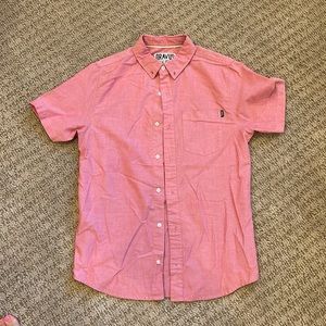 Red Chambray Button Down